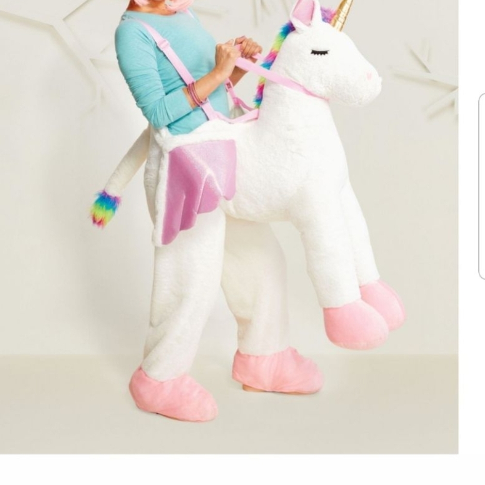 White and Pink Unicorn Costume